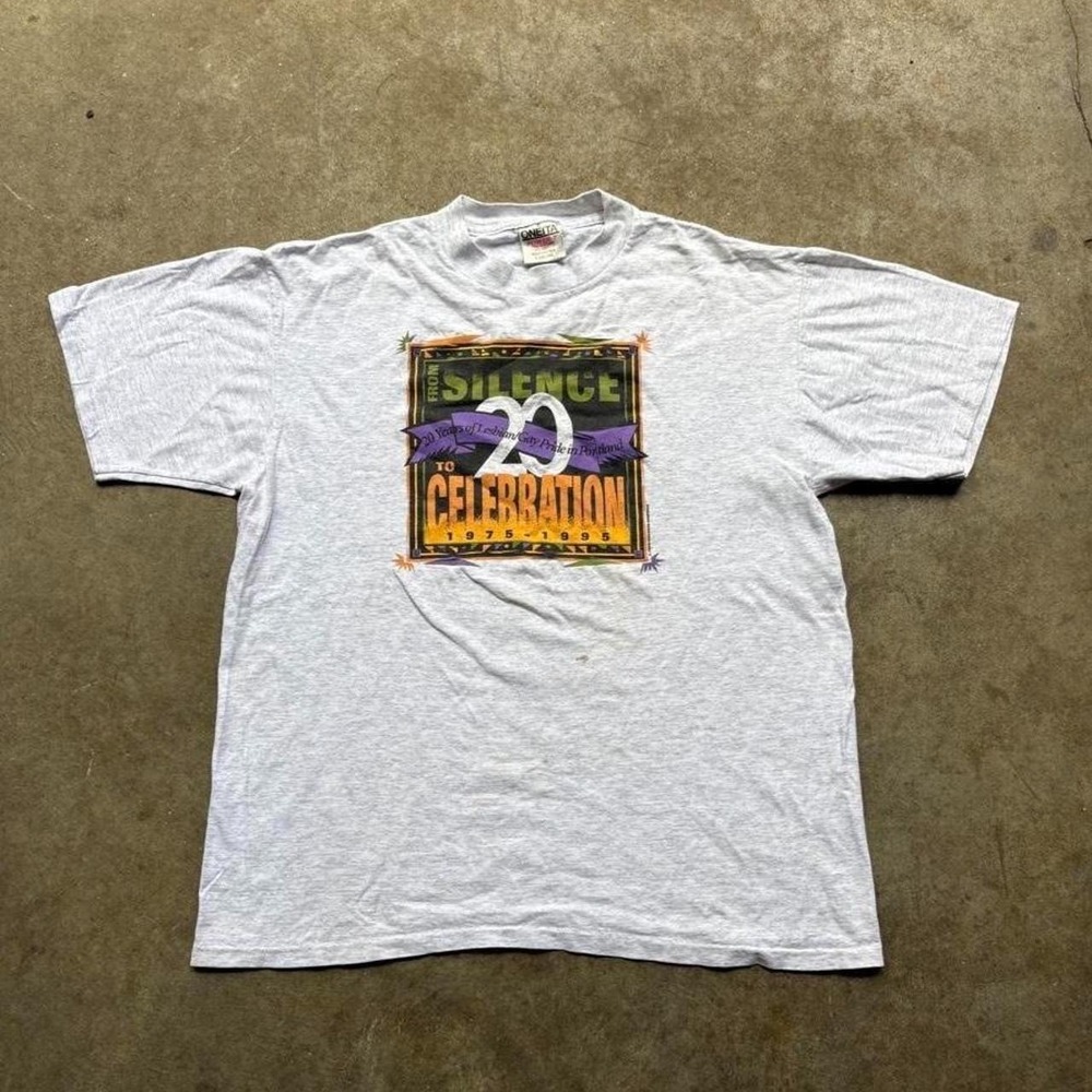Vintage 90s single stitch gay pride t-shirt   Mens Size Large